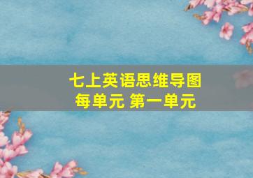 七上英语思维导图每单元 第一单元